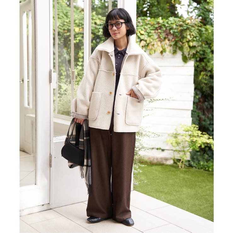 ボアコーデュロイリバーシブル襟付きジャケット | Lbc with Life | 詳細画像25 