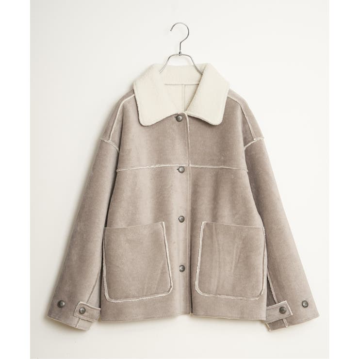 ボアコーデュロイリバーシブル襟付きジャケット | Lbc with Life | 詳細画像28 