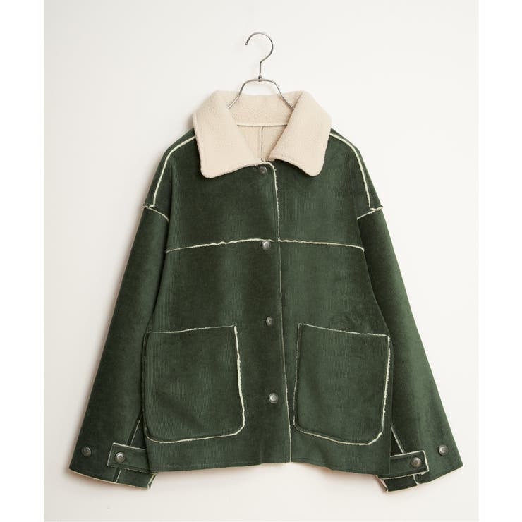 ボアコーデュロイリバーシブル襟付きジャケット | Lbc with Life | 詳細画像29 