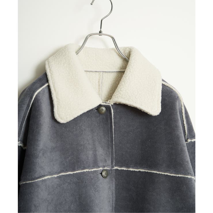 ボアコーデュロイリバーシブル襟付きジャケット | Lbc with Life | 詳細画像32 