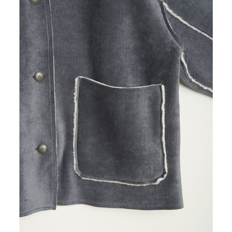 ボアコーデュロイリバーシブル襟付きジャケット | Lbc with Life | 詳細画像35 