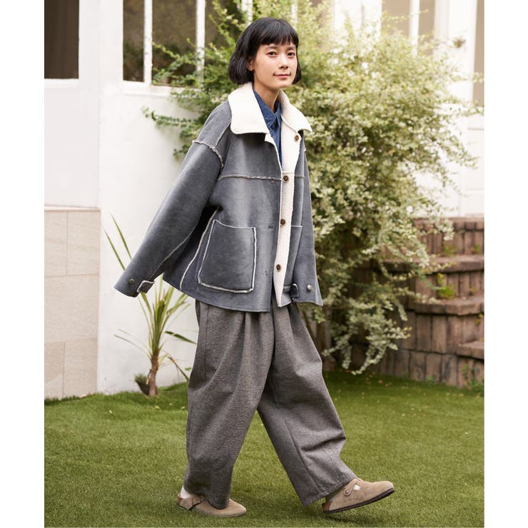 ボアコーデュロイリバーシブル襟付きジャケット | Lbc with Life | 詳細画像4 