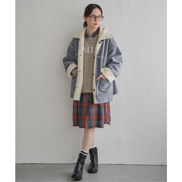 ボアコーデュロイリバーシブル襟付きジャケット | Lbc with Life | 詳細画像6 