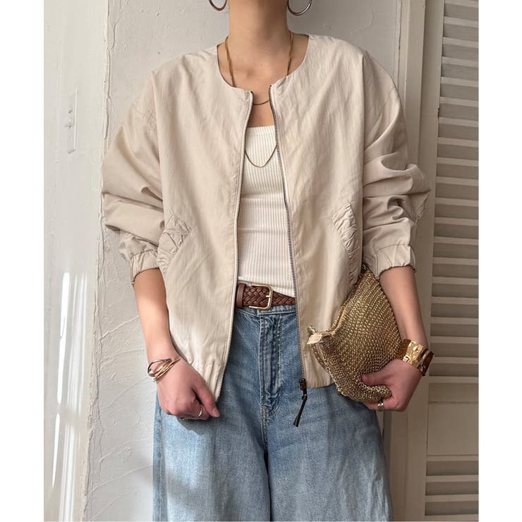 オフホワイト | ナイロンシャーリングブルゾン | Lbc with Life