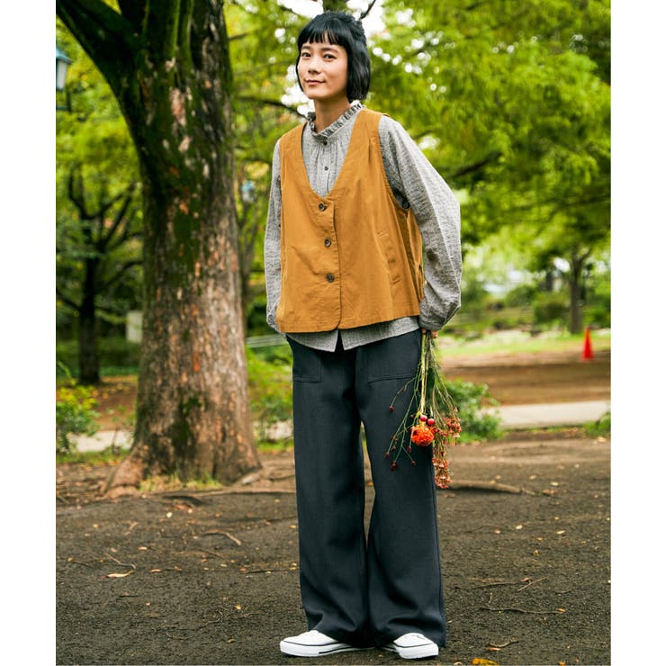 エクリュ パッカリング深Vベスト | Lbc with Life | 詳細画像11 