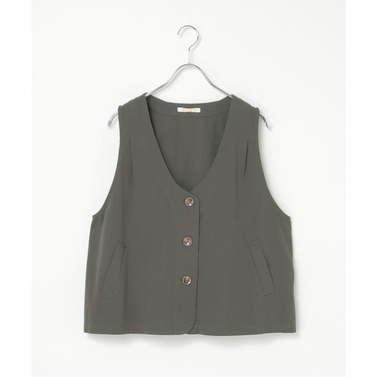 エクリュ パッカリング深Vベスト | Lbc with Life | 詳細画像30 