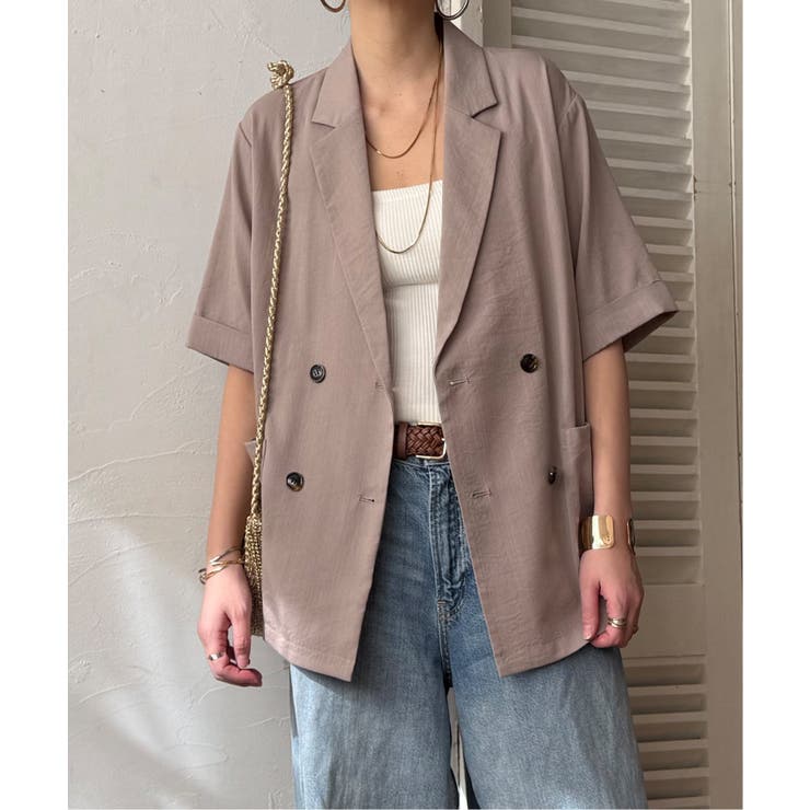 リネンライクハーフスリーブジャケット | Lbc with Life | 詳細画像22 