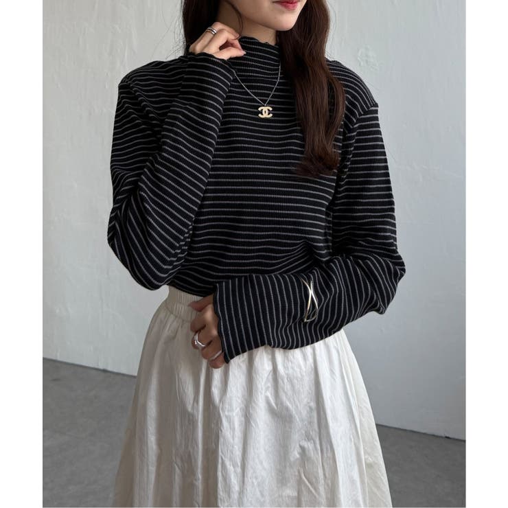 ブラック | ミニワッフルタートルボーダーロンT | Lbc with Life