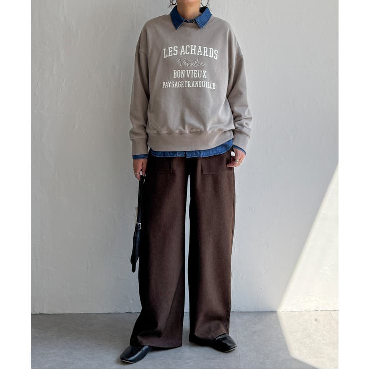 【インフルエンサー着用】チェーンステッチ刺繍ロゴ裏毛プルオーバー | Lbc with Life | 詳細画像27 