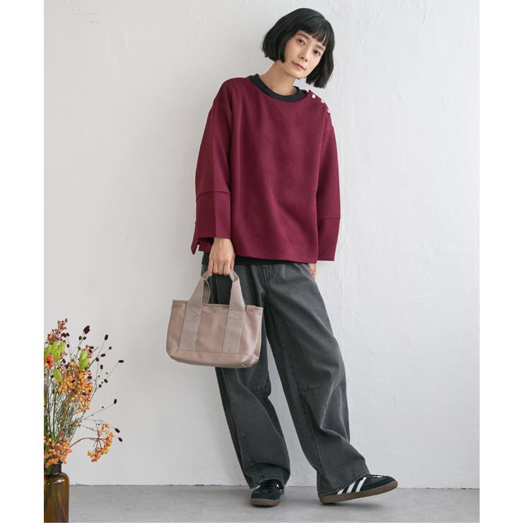 幾何学ジャカード袖パフプルオーバー | Lbc with Life | 詳細画像7 