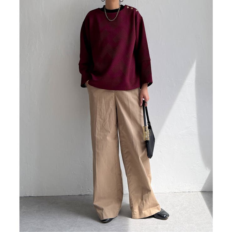 幾何学ジャカード袖パフプルオーバー | Lbc with Life | 詳細画像10 