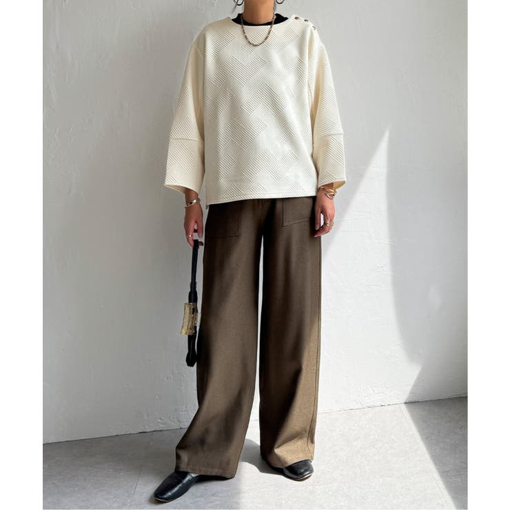 幾何学ジャカード袖パフプルオーバー | Lbc with Life | 詳細画像13 