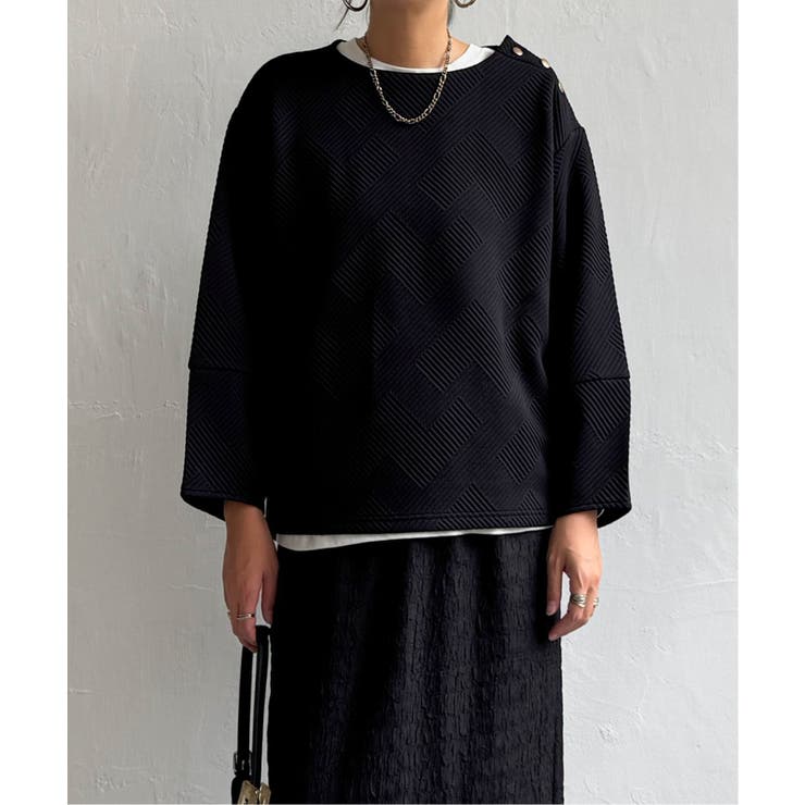 幾何学ジャカード袖パフプルオーバー | Lbc with Life | 詳細画像15 