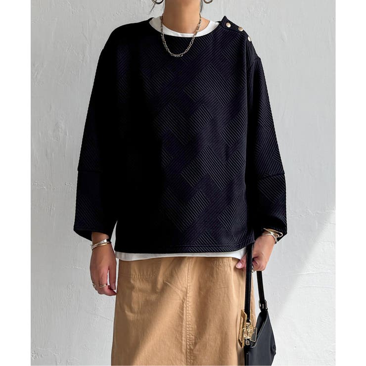 幾何学ジャカード袖パフプルオーバー | Lbc with Life | 詳細画像16 