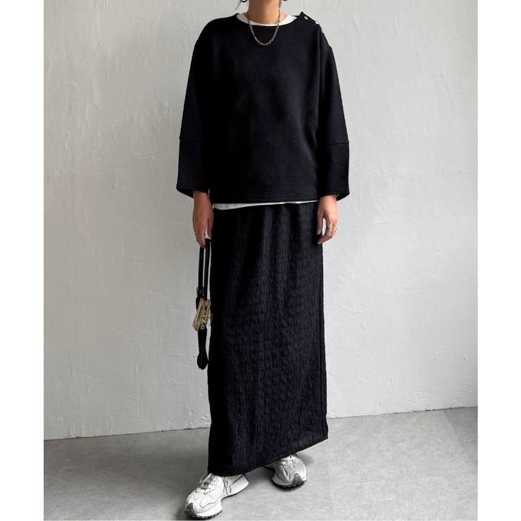 幾何学ジャカード袖パフプルオーバー | Lbc with Life | 詳細画像17 