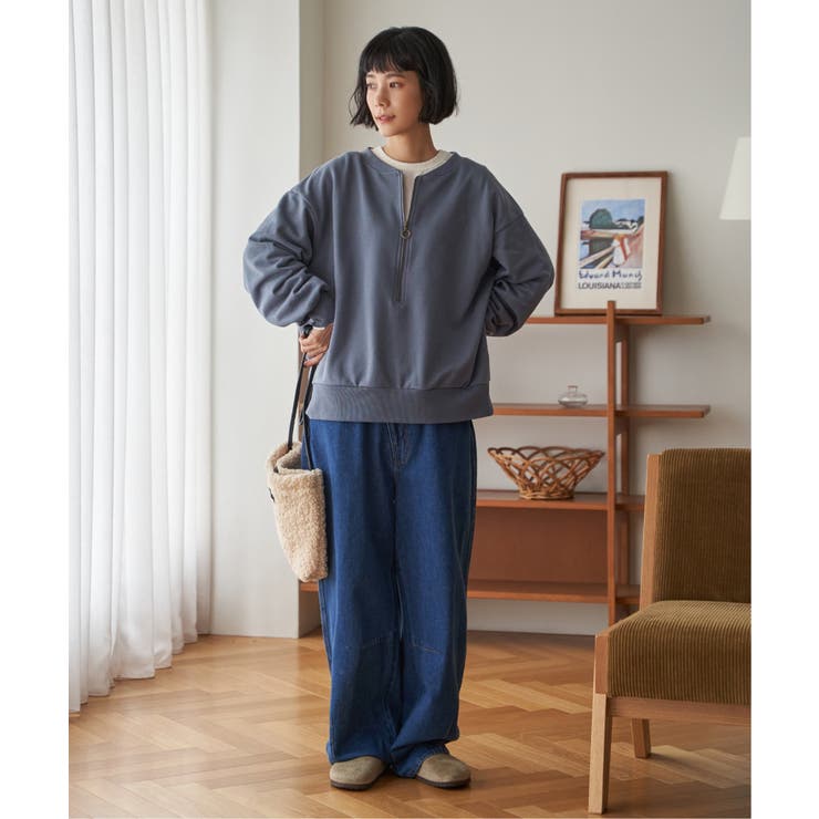 ハーフジップ裏毛プルオーバー | Lbc with Life | 詳細画像8 