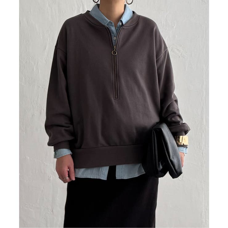 ハーフジップ裏毛プルオーバー | Lbc with Life | 詳細画像10 