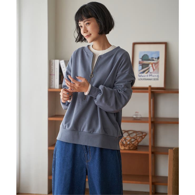 ハーフジップ裏毛プルオーバー | Lbc with Life | 詳細画像5 