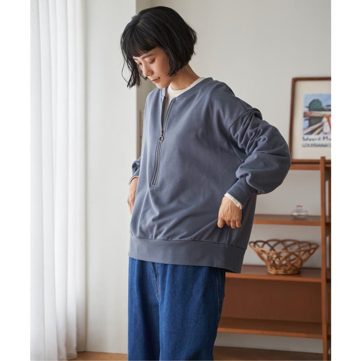 ハーフジップ裏毛プルオーバー | Lbc with Life | 詳細画像6 