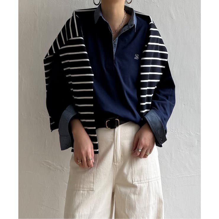 ネイビーブルー | ミニロゴ刺繍ラガープルオーバー | Lbc with Life