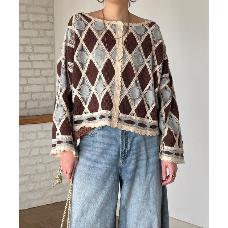 モチーフレース2WAYカーデプルオーバー | Lbc with Life | 詳細画像14 