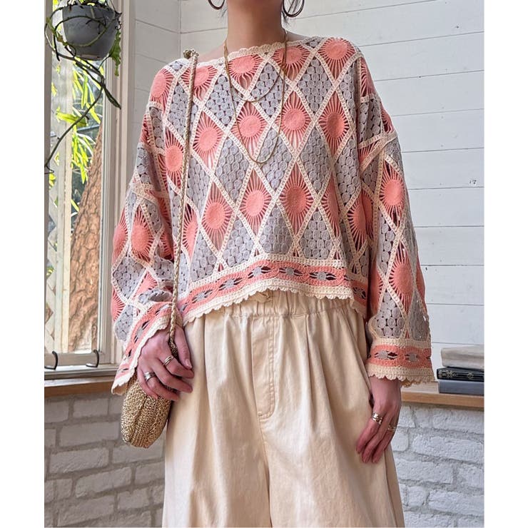 モチーフレース2WAYカーデプルオーバー | Lbc with Life | 詳細画像24 