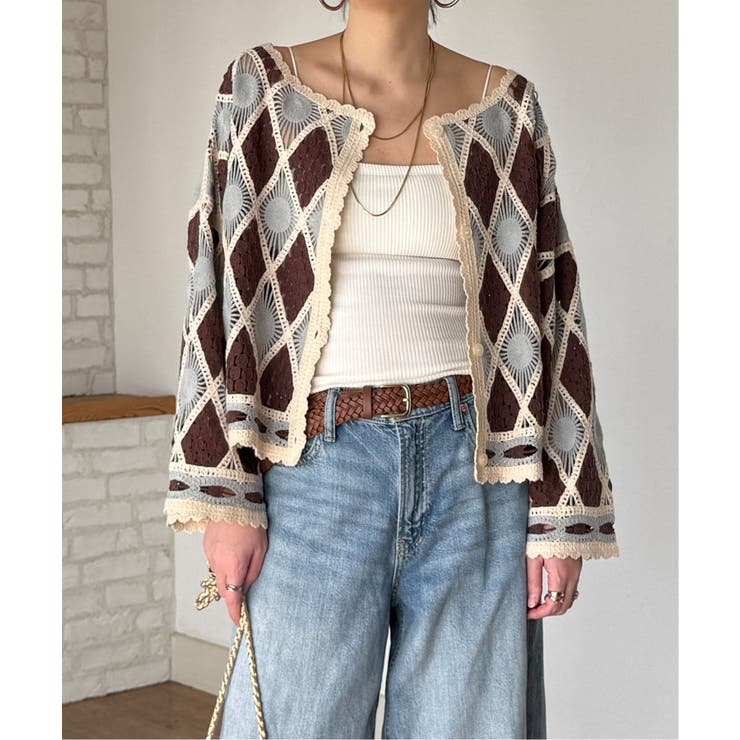 スティールブルー | モチーフレース2WAYカーデプルオーバー | Lbc with Life