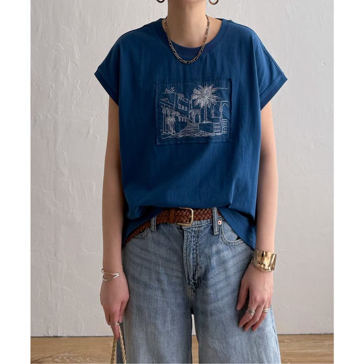冷感フレンチスリーブ刺繍Tシャツ | Lbc with Life | 詳細画像6 