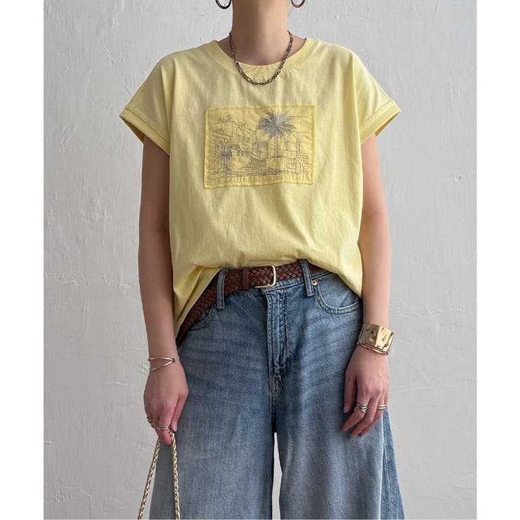 冷感フレンチスリーブ刺繍Tシャツ | Lbc with Life | 詳細画像4 