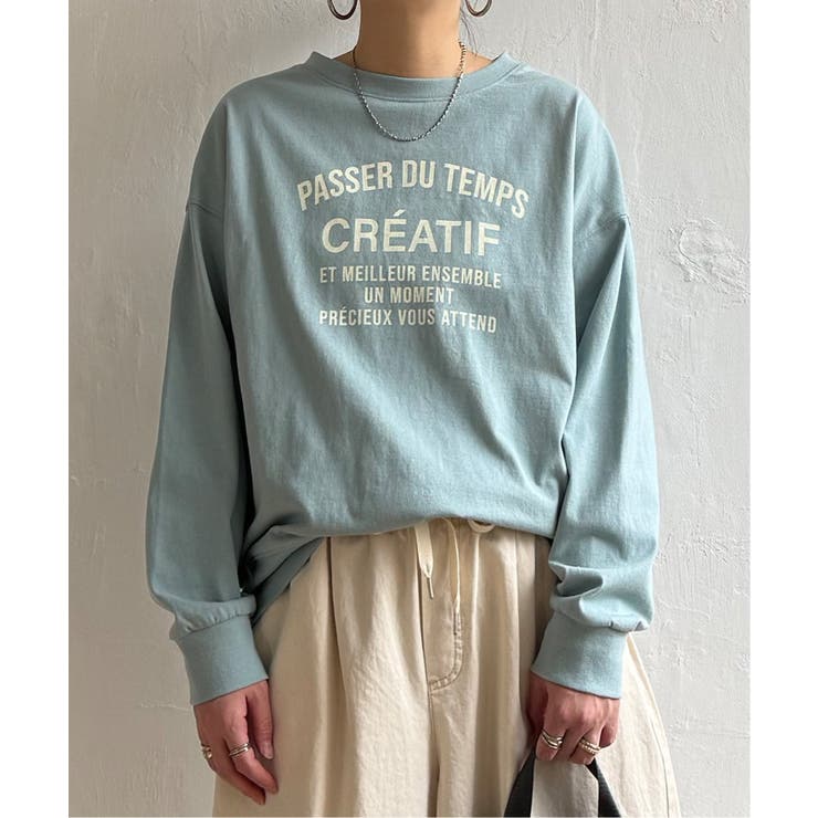 ミントグリーン | コットンロゴトレーナーTEE | Lbc with Life