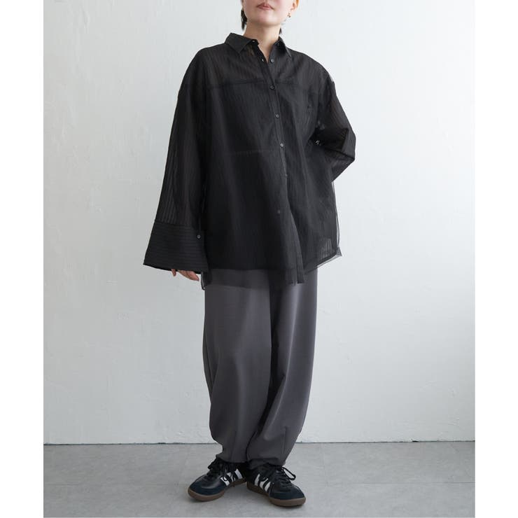 ArgueCulture口紅の跡♡ストライプシャツ 上品黒 SHINYAKOZUKA（シンヤコズカ）のHOLIDAY BLACK(シャツ)の通販