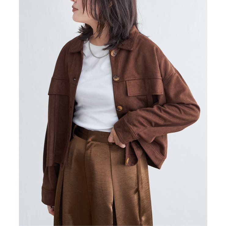 カットスェードオーバーシャツ | VENCE share style【WOMEN】 | 詳細画像17 