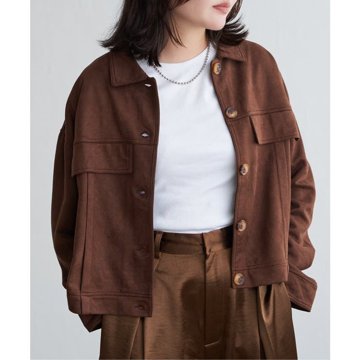 カットスェードオーバーシャツ | VENCE share style【WOMEN】 | 詳細画像18 