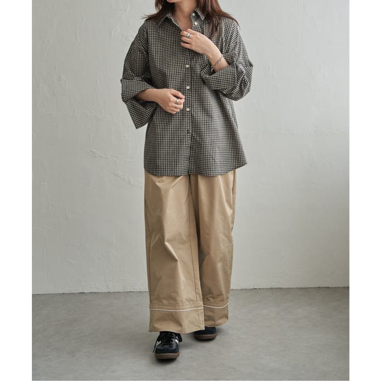 チェックオーバーサイズPKシャツ | VENCE share style【WOMEN】 | 詳細画像2 
