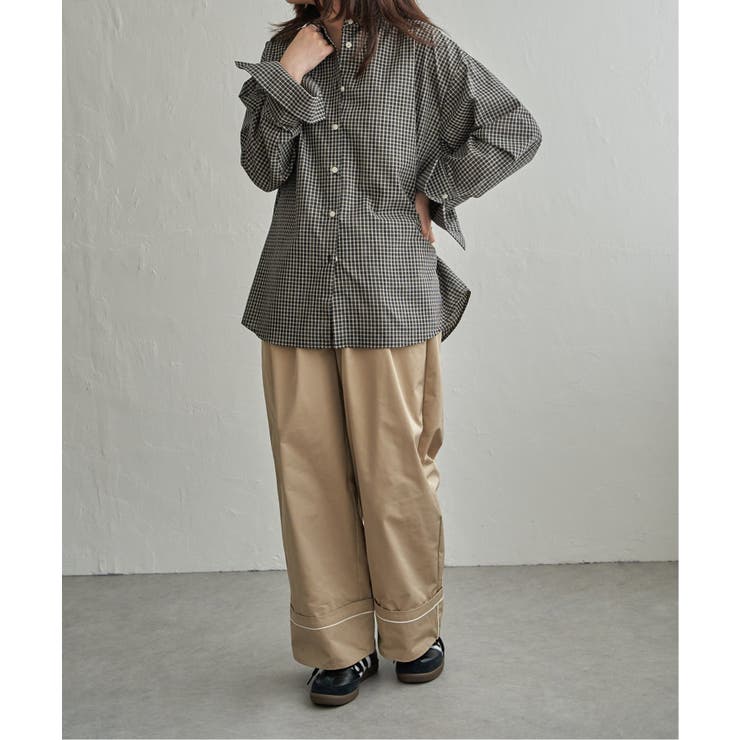 チェックオーバーサイズPKシャツ | VENCE share style【WOMEN】 | 詳細画像3 