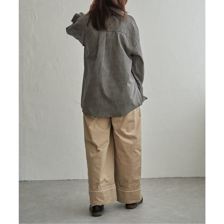 チェックオーバーサイズPKシャツ | VENCE share style【WOMEN】 | 詳細画像4 