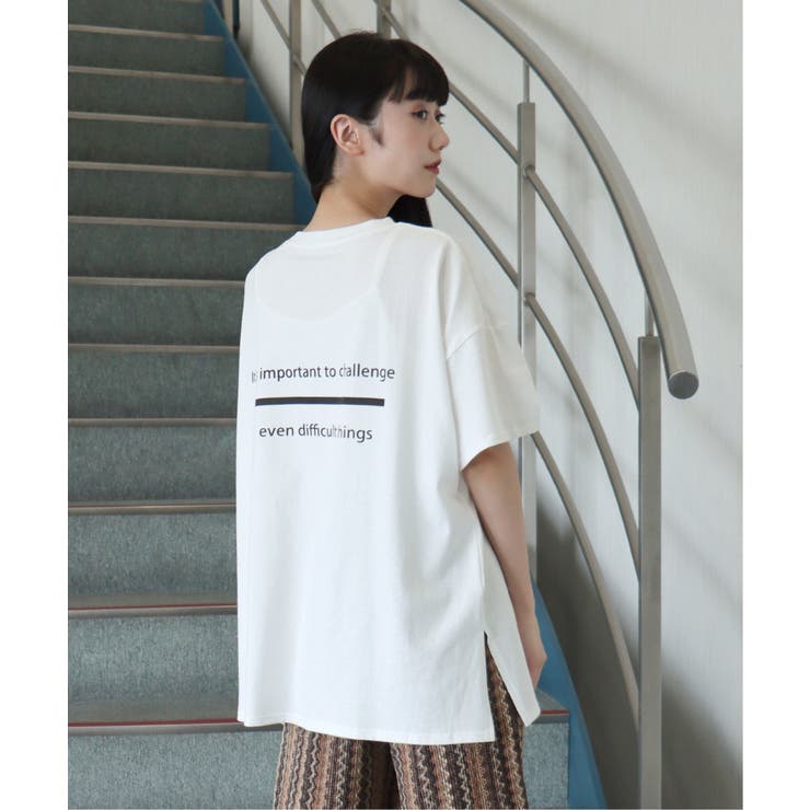 【クーポン対象外】 バックカラーロゴプリントBIGT Tシャツ マーケティング