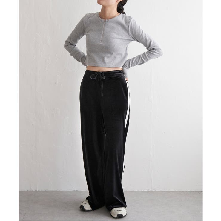 テレコハーフジップクロップドプルオーバー | VENCE share style【WOMEN】 | 詳細画像9 