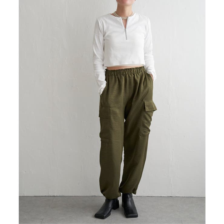 テレコハーフジップクロップドプルオーバー | VENCE share style【WOMEN】 | 詳細画像18 