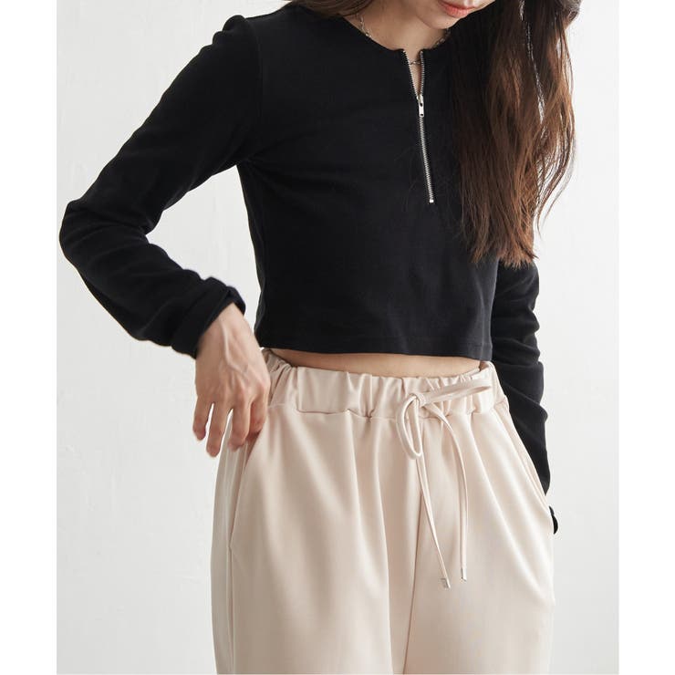テレコハーフジップクロップドプルオーバー | VENCE share style【WOMEN】 | 詳細画像19 