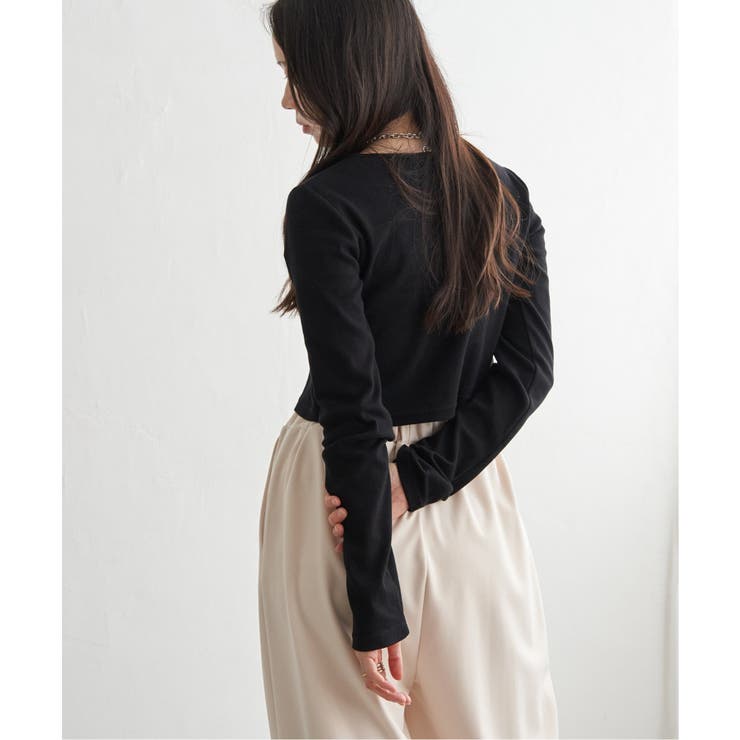 テレコハーフジップクロップドプルオーバー | VENCE share style【WOMEN】 | 詳細画像20 