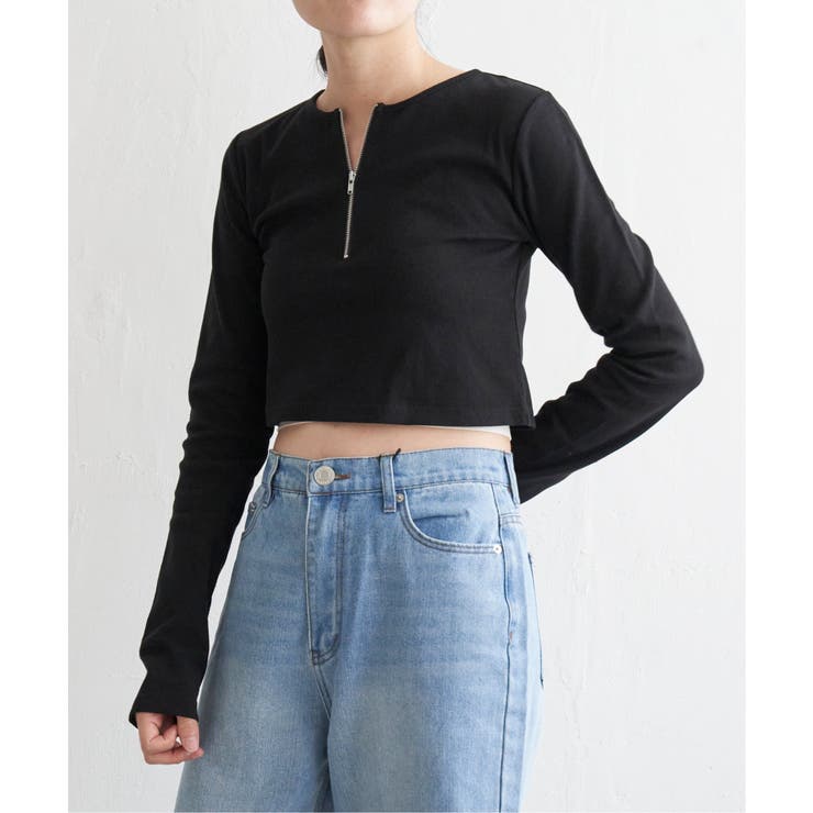 テレコハーフジップクロップドプルオーバー | VENCE share style【WOMEN】 | 詳細画像25 