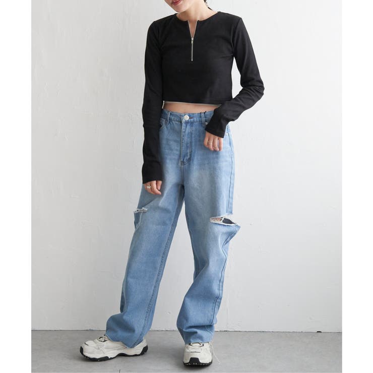 テレコハーフジップクロップドプルオーバー | VENCE share style【WOMEN】 | 詳細画像27 