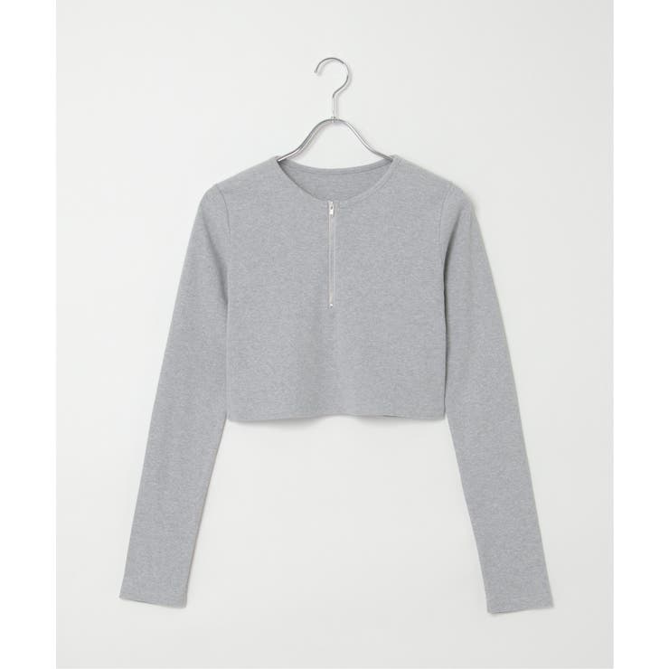 テレコハーフジップクロップドプルオーバー | VENCE share style【WOMEN】 | 詳細画像30 