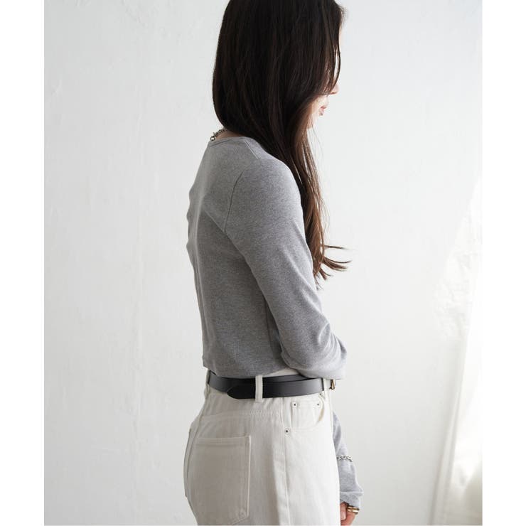 テレコハーフジップクロップドプルオーバー | VENCE share style【WOMEN】 | 詳細画像3 