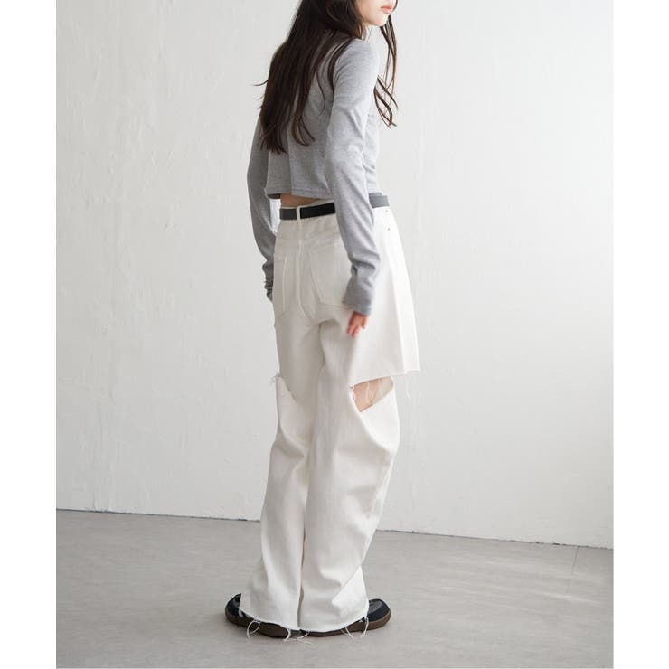 テレコハーフジップクロップドプルオーバー | VENCE share style【WOMEN】 | 詳細画像5 