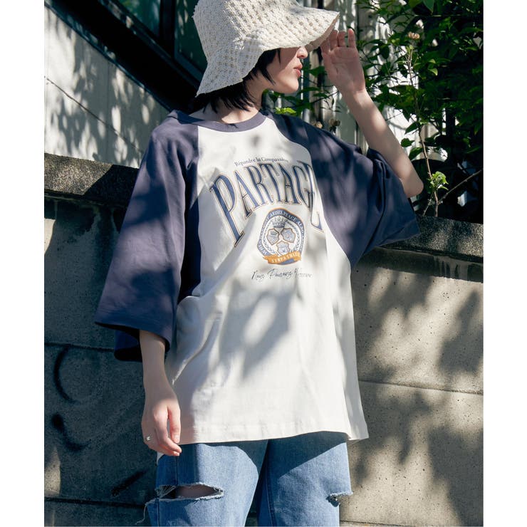 ソノタA | カレッジ配色ラグランT | VENCE share style【WOMEN】