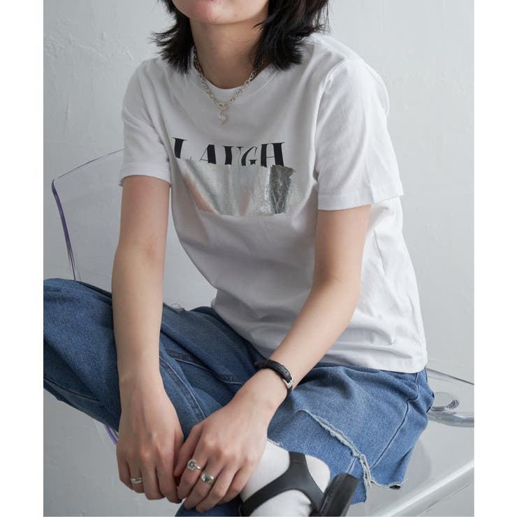 ロゴ箔プリントコンパクトTシャツ[品番：IKAW0020569]｜VENCE
