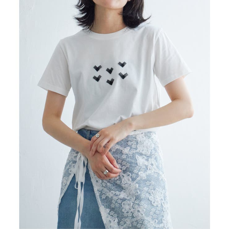 オーガンジーハートTシャツ | VENCE share style【WOMEN】 | 詳細画像14 