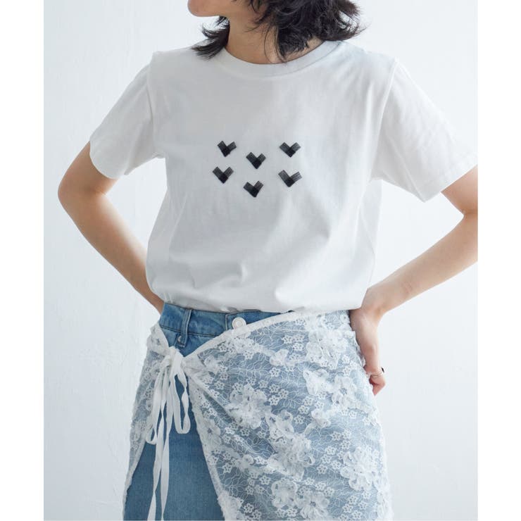オーガンジーハートTシャツ | VENCE share style【WOMEN】 | 詳細画像17 